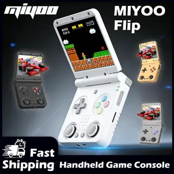 Console di Gioco Portatile MIYOO Flip V2, Schermo IPS da 3,5'', Sistema Linux, Simulatore di Videogiochi Retrò Classico, Regalo per Giocatori