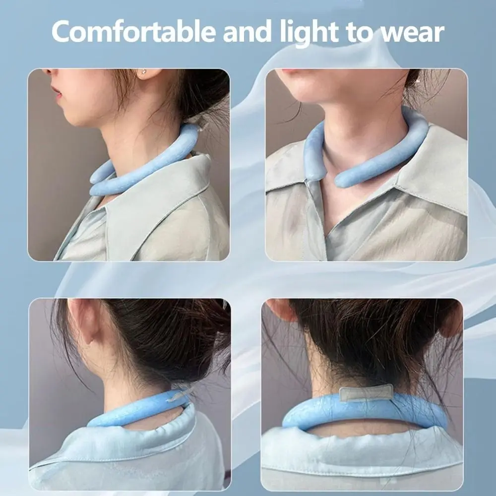 Wearable Neck Cooling Tube for Summer Body Cooling Ice Ring Neck Cooler Reusable Soft Cooling Neck Wrap for Heat Outdoor Sports