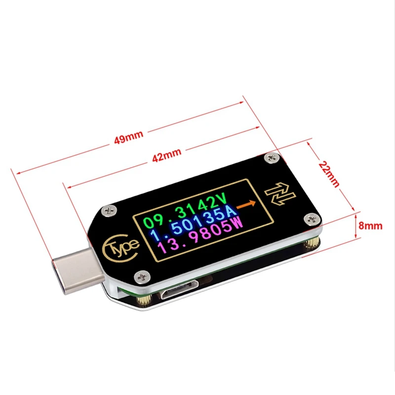Rd Tc66 Type-C Pd Trigger USB Voltmeter Ammeter Voltage 2 Way Current Meter Multimeter Pd Charger Battery USB Tester1