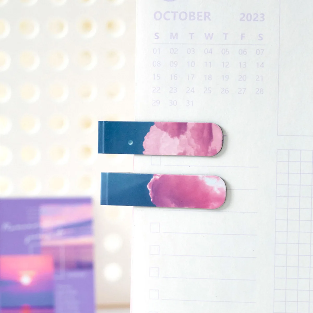 Sky cloud magnetism bookmark aesthetic Decorative Reading aid Planner Stationery School office supplies 2 pcs butterfly magnetic bookmarks