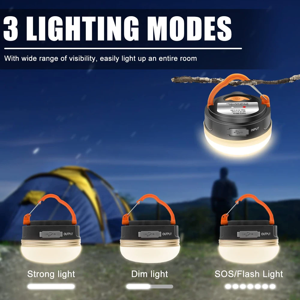 10W High-Power USB Rechargeable Camping Lantern 2
