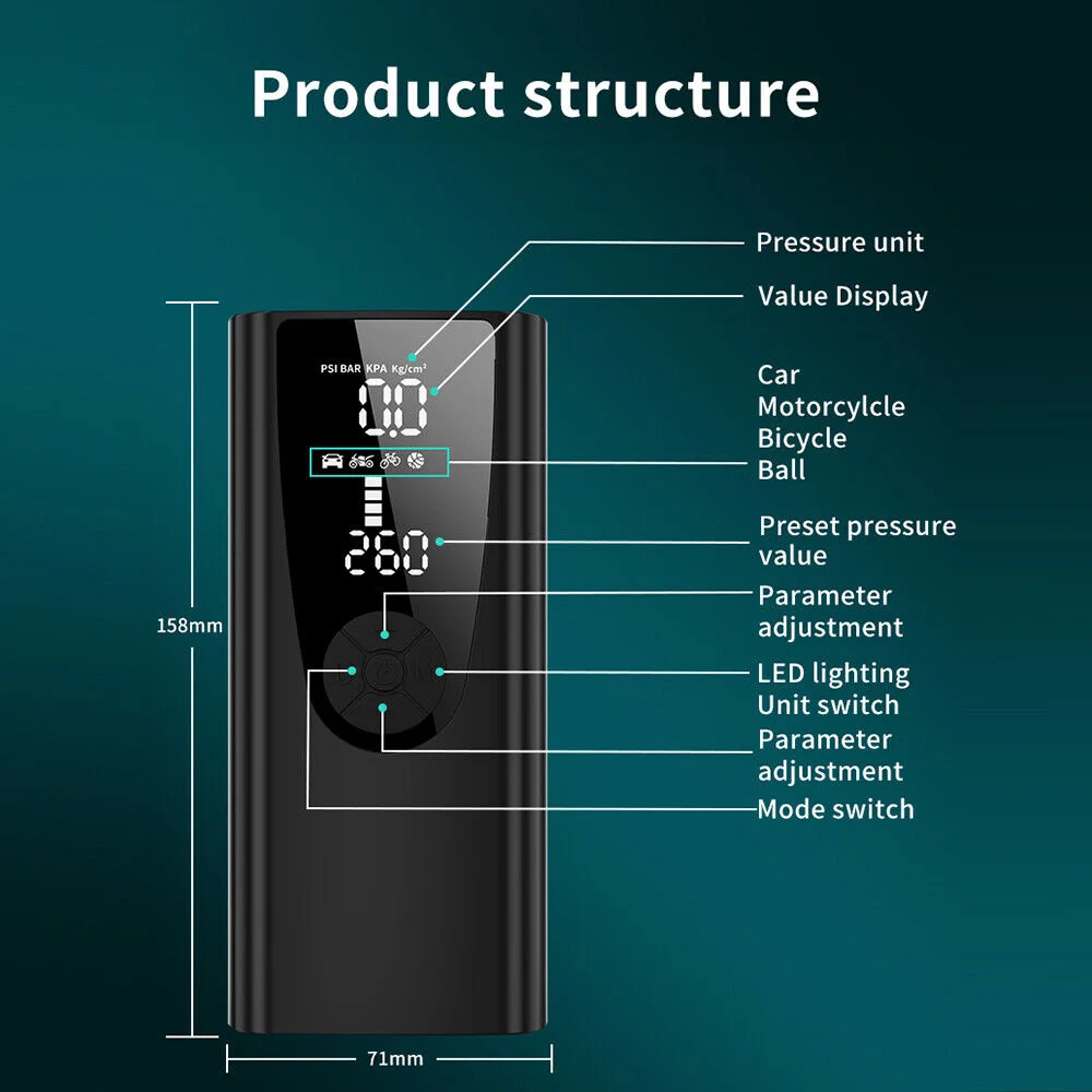 ������ �ڵ��� ���� �����, ���� ���� Ÿ�̾� ��â�� ����, ������� ������ �ڵ��� Ÿ�̾� ��, 8000mAh, 12V, 150PSI