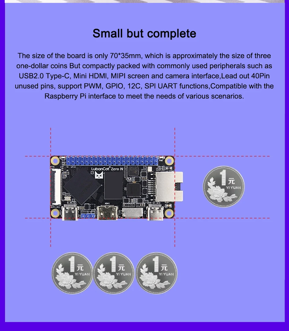 LubanCat Zero N Development Board Network Port Version Rockchip RK3566 Card Comp