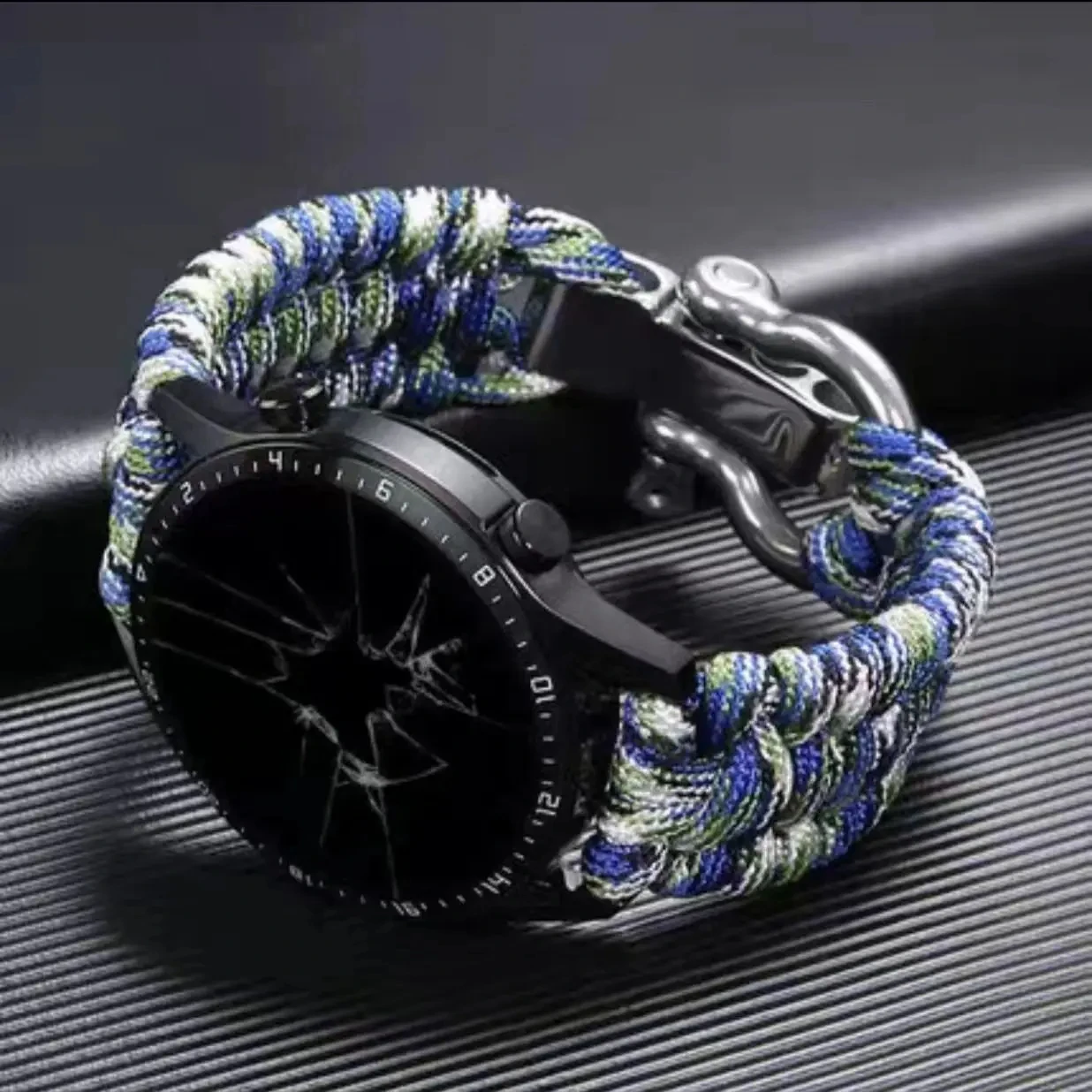 Survival Paracord Watch Band - 20mm/22mm Bracelet Belt Strap
