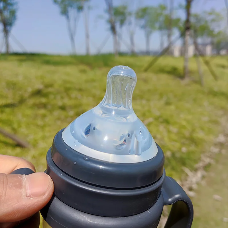Baby Feeding Bottle Anti Colic Air Vent Wide Neck Natural Nursing Cup Infant BPA Free 300ml Gravity Ball Baby Cup