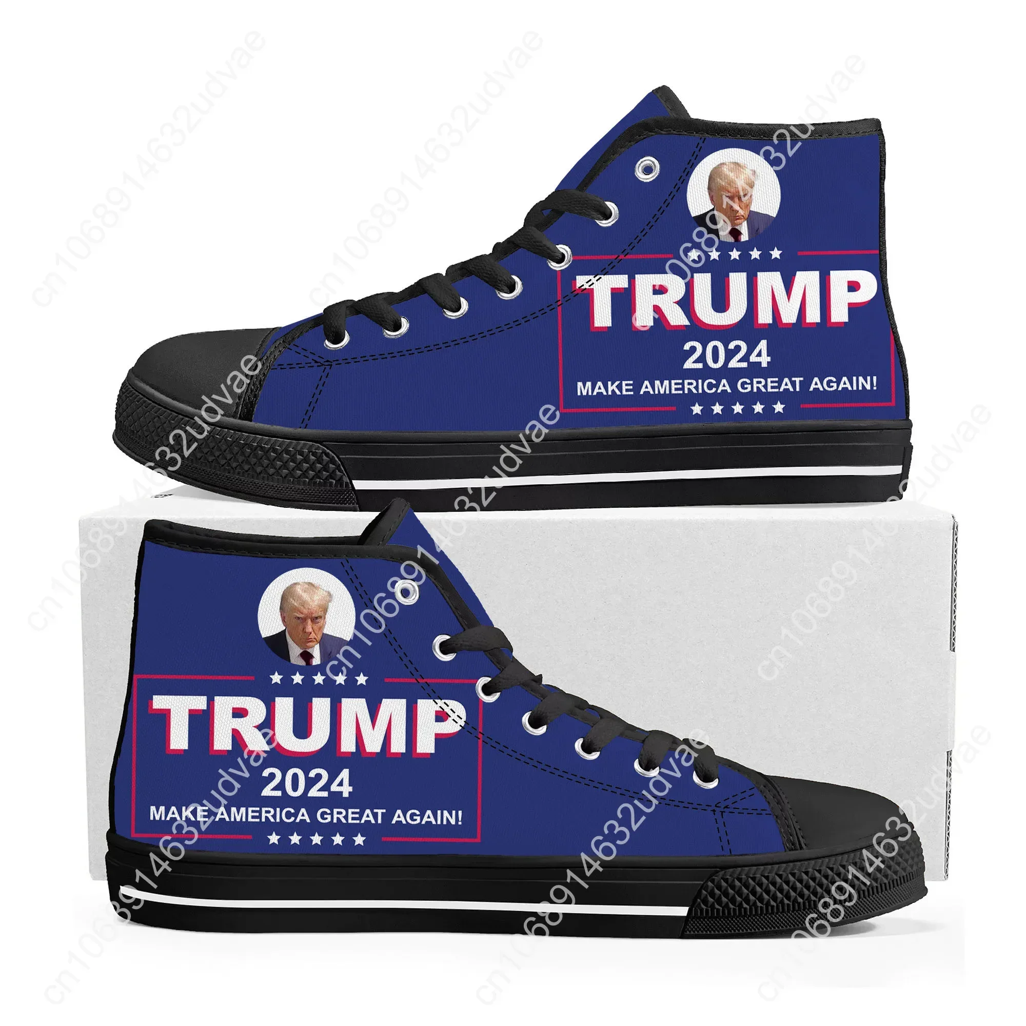 Trump 2024 High Top Sneakers Never Surrender Mens Womens Teenager Canvas Sneaker Casual Couple Shoes Custom Shoe