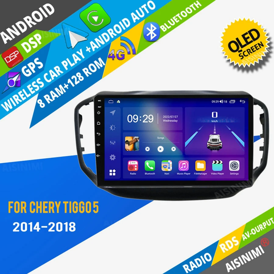 

AISINIMI Android Car Dvd Player navigation For Chery Tiggo 5 2014 - 2018 car radio Car Audio Gps Multimedia Stereo Monitor