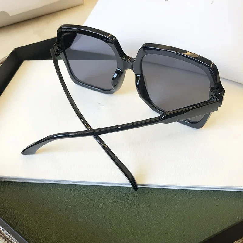 Vintage Oversize-platz Sonnenbrillen Frauen Luxus Marke Großen Rahmen Frauen Sonnenbrille Schwarz Mode Gradienten Weiblichen Gläser Oculos – Detail 3