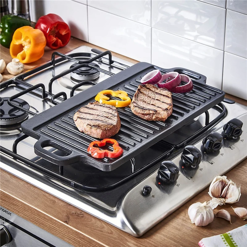 Reversible Cast Iron Griddle 3 burner Char-Broil BBQs - BBQ Spain