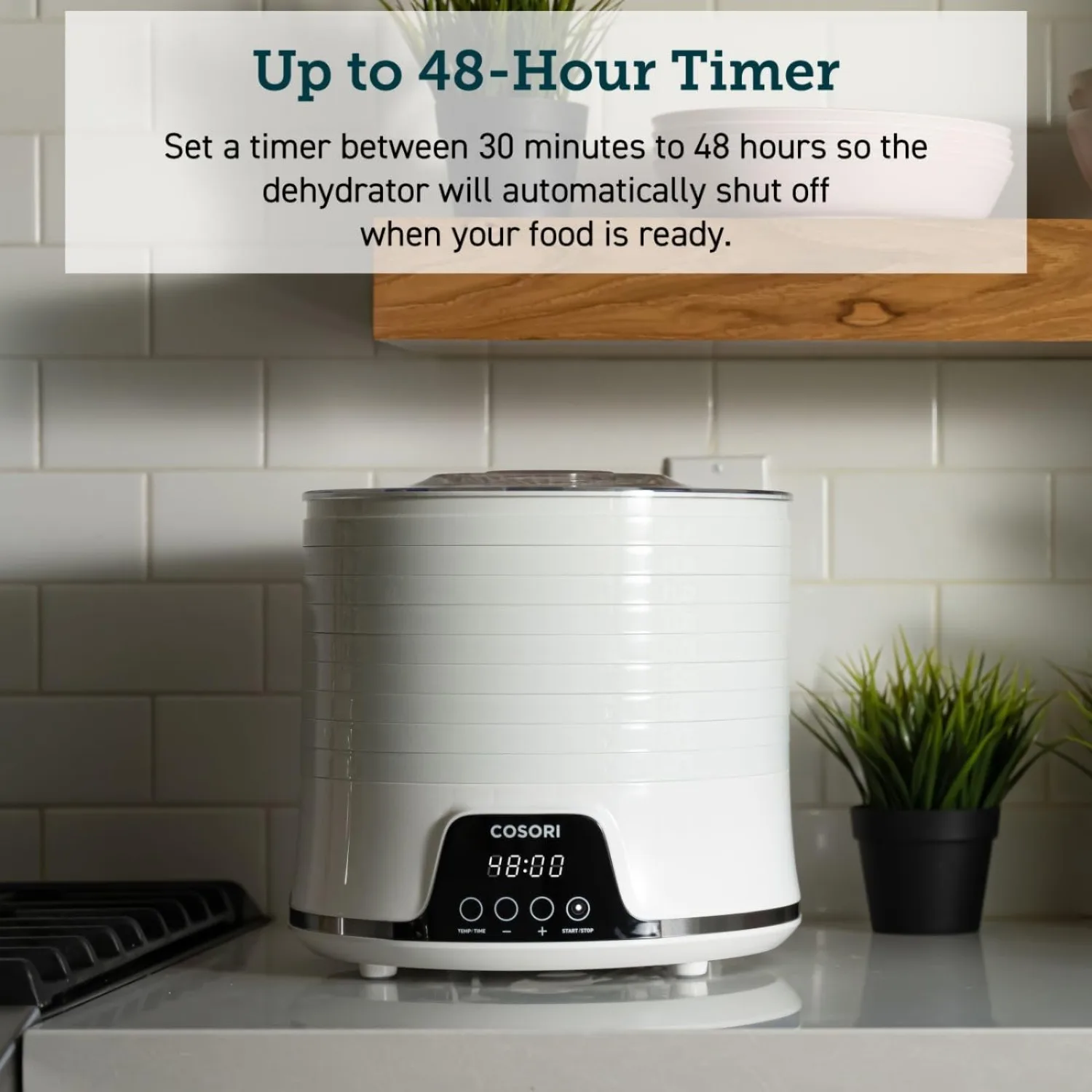Food Dehydrator Machine for Jerky, 5 BPA-Free Trays Dryer w/ 48H Timer and 165°F Temperature Control 3