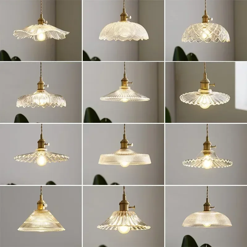 Modern Glass Pendant Lights Chandeliers Indoor Lighting For Dining Room Kitchen Bedroom Suspension Decor Pendant Lamp E27 Lustre