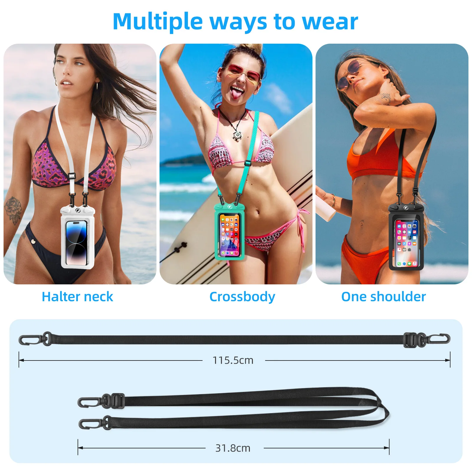 Ultimate Waterproof Phone Pouch with Double Space Dry Bag and Adjustable Neck Lanyard