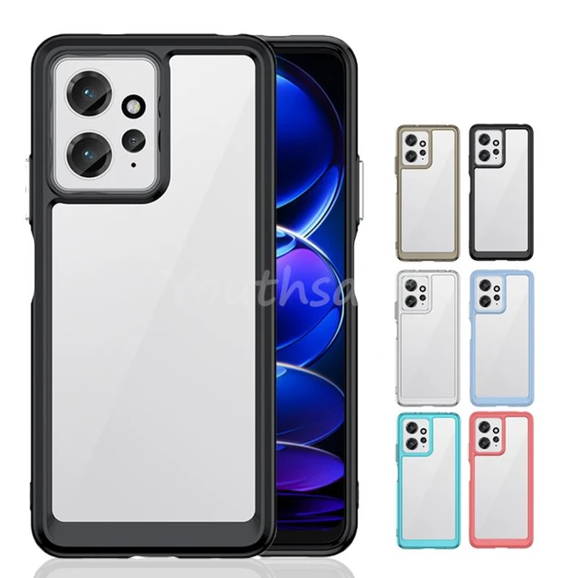 Funda de silicona de lujo para Xiaomi Redmi Note 12, carcasa transparente a  prueba de golpes para Redmi Note 12 Pro Plus - AliExpress