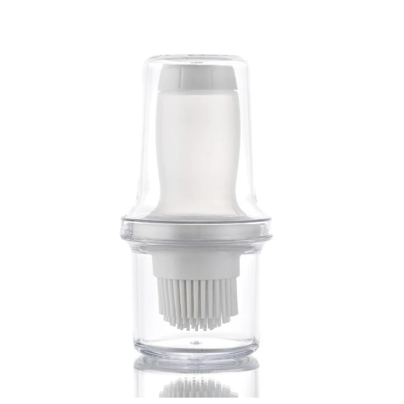 Portable Silicone Oil Brush Bottle Barbecue Brush with Protective Cover Heat Resistant Baking Tools Pastry BBQ Outdoor