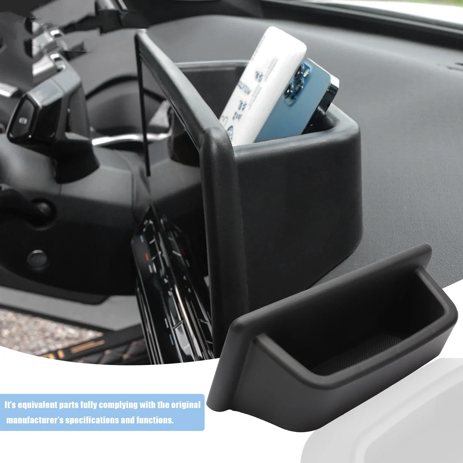 

Центральная консоль 12 дюймов коробка для хранения приборной панели лоток Органайзер лоток держатель телефона приборная панель для VW 2021-2023 ID.4 автомобильные аксессуары