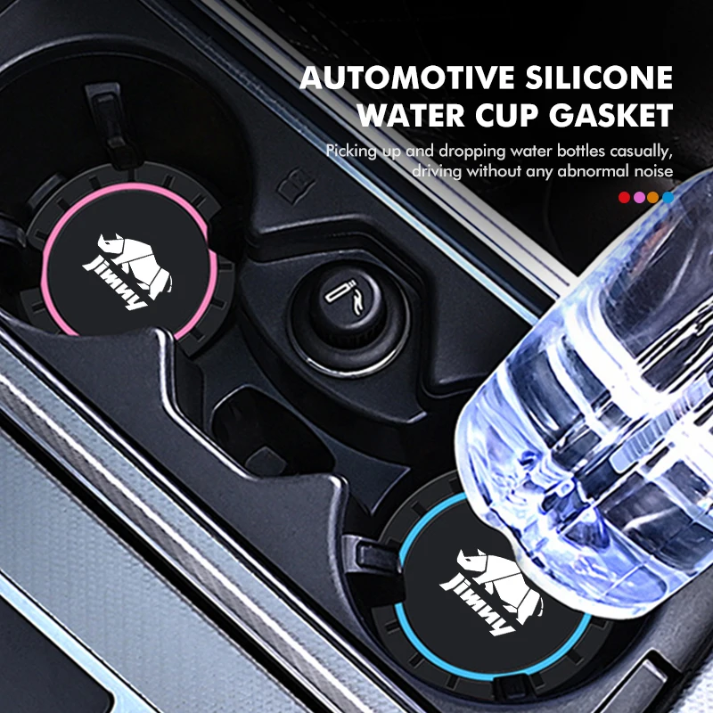 Suzuki Jimny jb23 jb64 jb43 jb74 jb53 jb32 2pcs Car Coaster Water Cup Slots Anti-Slip Waterproof Slot Pad