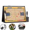 Professional Basketball Coach Tactical Reusable Double-Sided Layout Board Waterproof Leather Cover Magnetic Plate for Games