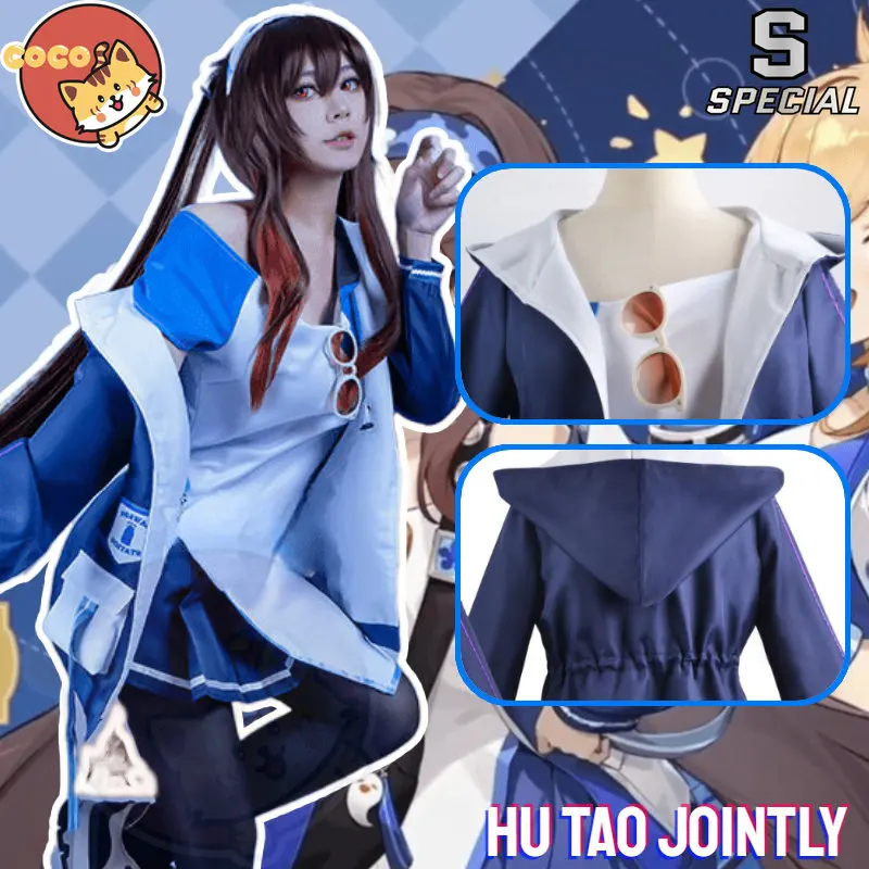 Cocos-S Gioco Genshin Impact Hu Tao / Yoimiya Costume Cosplay Congiunto Genshin Impact Lawson Uniforme Da Lavoro E Parrucca