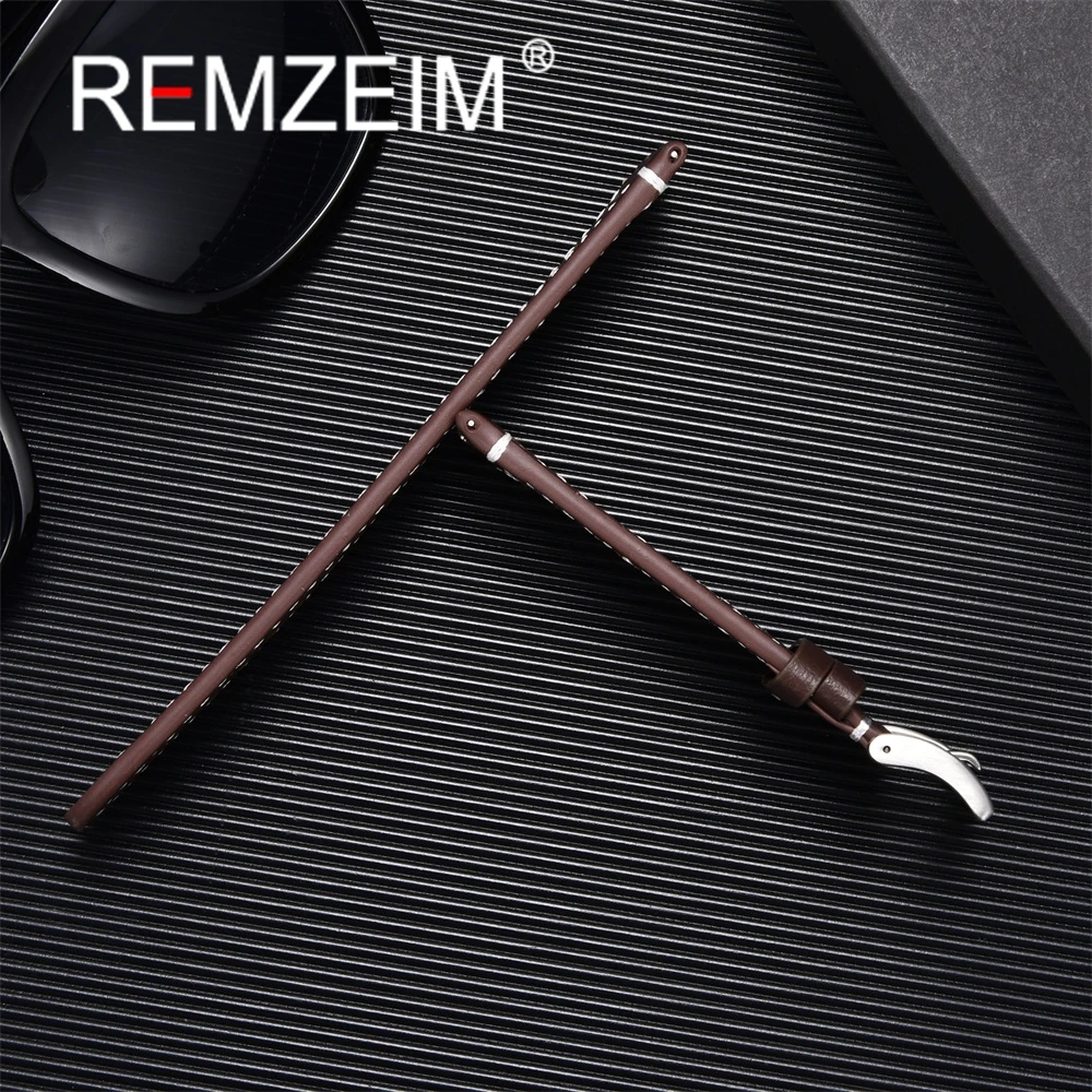 Luxurious Double-Sided Genuine Leather Watch Band with Quick Release Straps