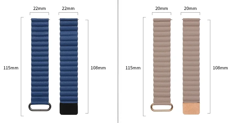 Magnetic Leather Wrist Strap - Premium Watchband Bracelet