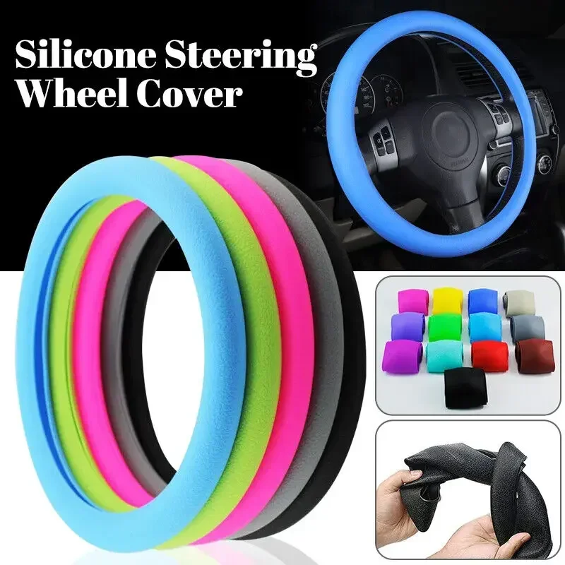 Silicone Steering Wheel Cover Soft Auto Accessory