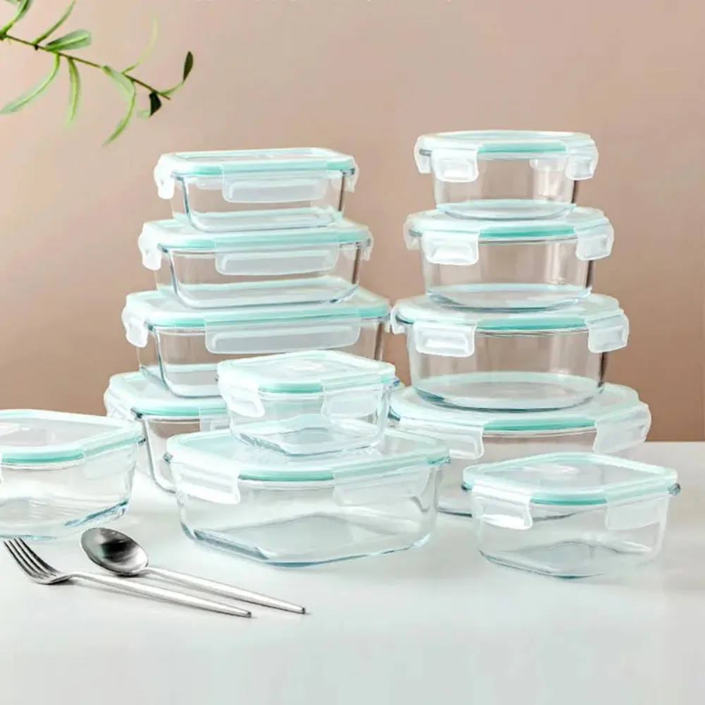 Borosilicate Glass Bento Lunch Box with Sealed Lid 1