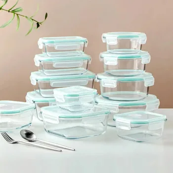 Borosilicate Glass Bento Lunch Box with Sealed Lid 1