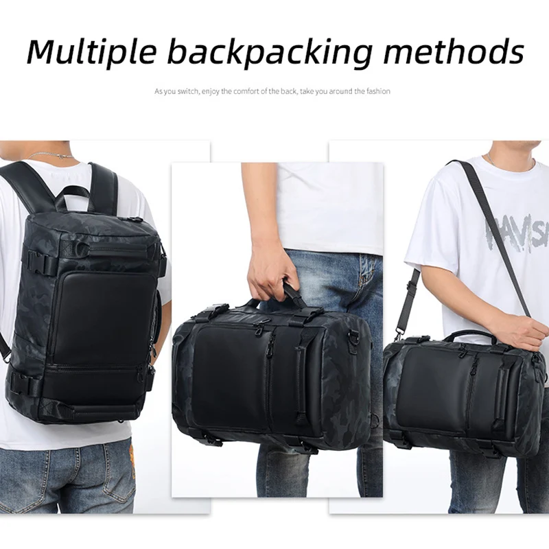 Men's Large Capacity Functional Nylon Messenger Bag With Flip Cover, Letter  Printed, Black, For University Students Or Travel