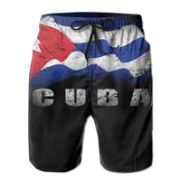 Cuban Flag 3d Print Cuba Swim Trunks Men Drawstring Quick Dry Street Beach Shorts Swimwear Bathing Suits Surf Board Shorts 1