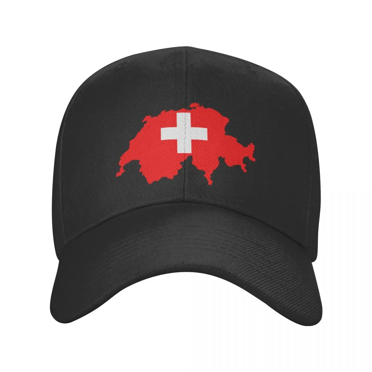 

Fashion Swiss Map Switzerland Flag Baseball Cap Women Men Custom Adjustable Adult Dad Hat Hip Hop Snapback Caps