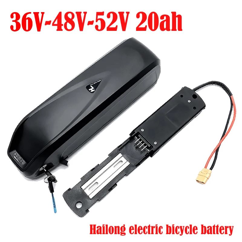 

Original 36V 48V 52V 20AH Hailong ebike Battery 30A BMS 350W 500W 750W 1000W 18650 Cell Free shipping and duty-free gift charger