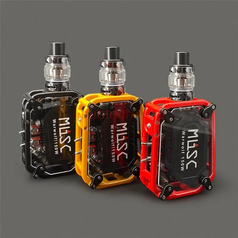 

Ecig Warwolf 150W Box Mod Kits 2200mah Cool Flashing Light Huge Vapor Third Gear Pressure Regulating E cigarettes Vape Smoke