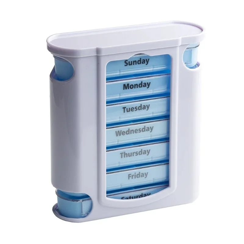 

Portable 7 Days Medicine Medical Pill Box 28 Grids Weekly Pill Case Storage Box Travel Medicine Box Holder Tablet Organizer