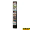 Black Cold Rolled Steel Vertical Literature Rack 23 Contour Pocket Organizer Height 65.5" Width 9.75" Depth 4.125" Cold Rolled 1