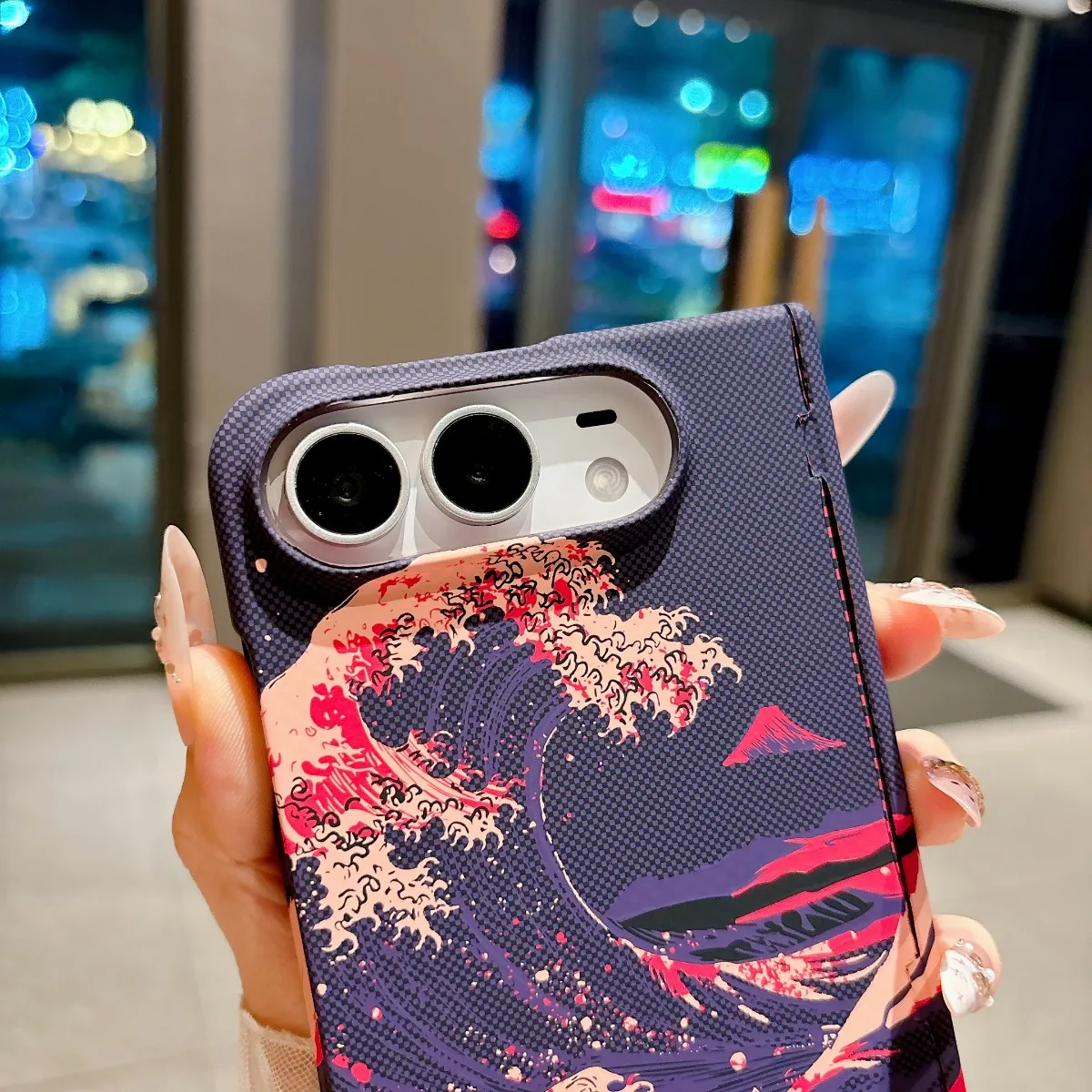 Carbon Fiber Matte Magnetic Phone Case with Shockproof Protective Cover