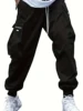 Plus Size Spring Summer Men Casual Cargo Pants Pockets Black Loose Out Door Elasticity Sports Oversize Pants 46 48 50 52 1