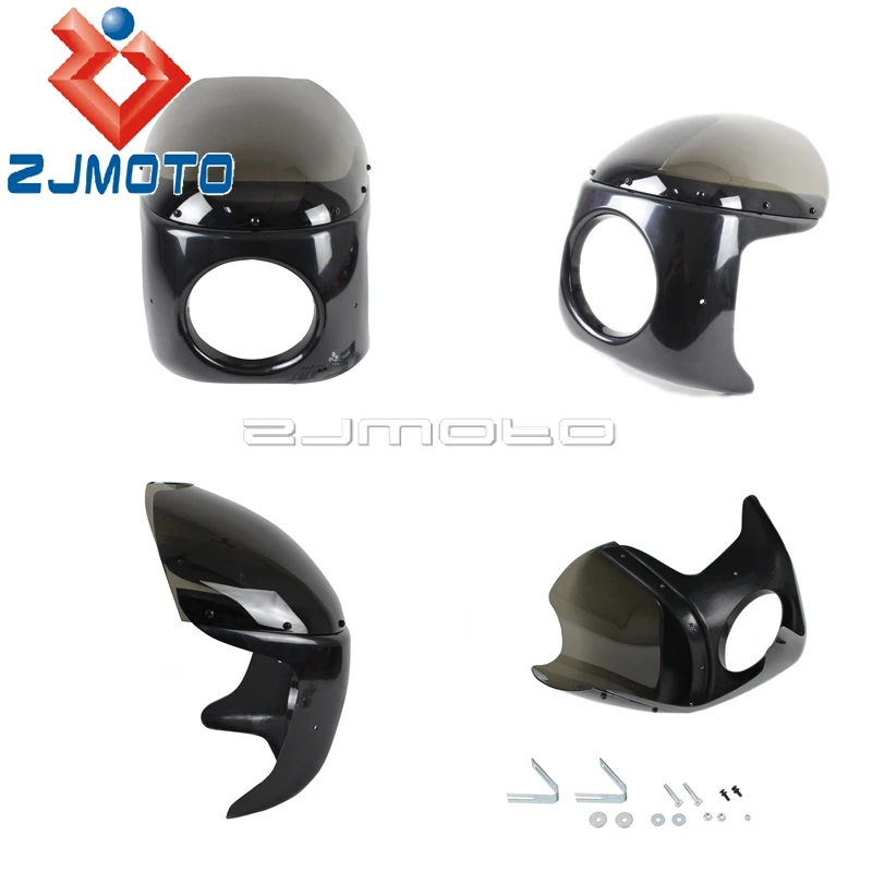 Motorcycle 7" Headlight Fairing Retro Cafe Racer For Yamaha XS XJ XV RD 125 250 350 400 550 650 CB GL 7" Headlight Windshield motorcycle accessories,motorcycle fairing
