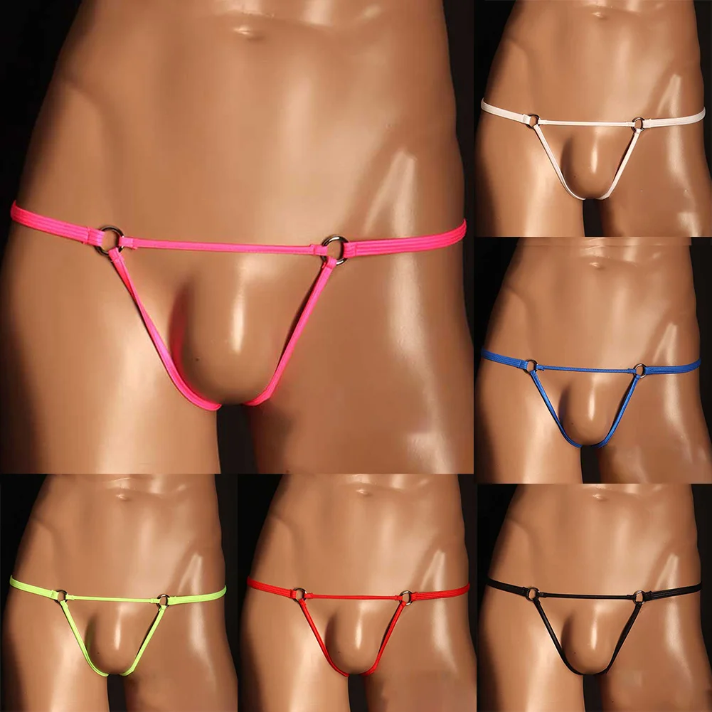 

Low Waist Mens Sexy Strap Underwear Open Front Hole Briefs Thongs Invisible Panties Nightwear G-string T-back Lingerie New Hot