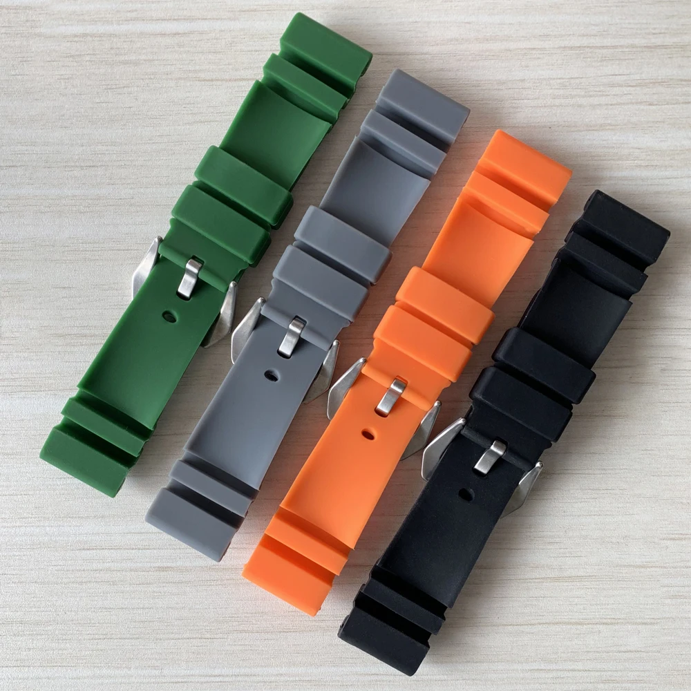 Cinturino Per Orologio Per Panerai Sommergibile Pam 111 441 616 Gomma Siliconica Morbida 22Mm 24Mm Cinturino Da Uomo