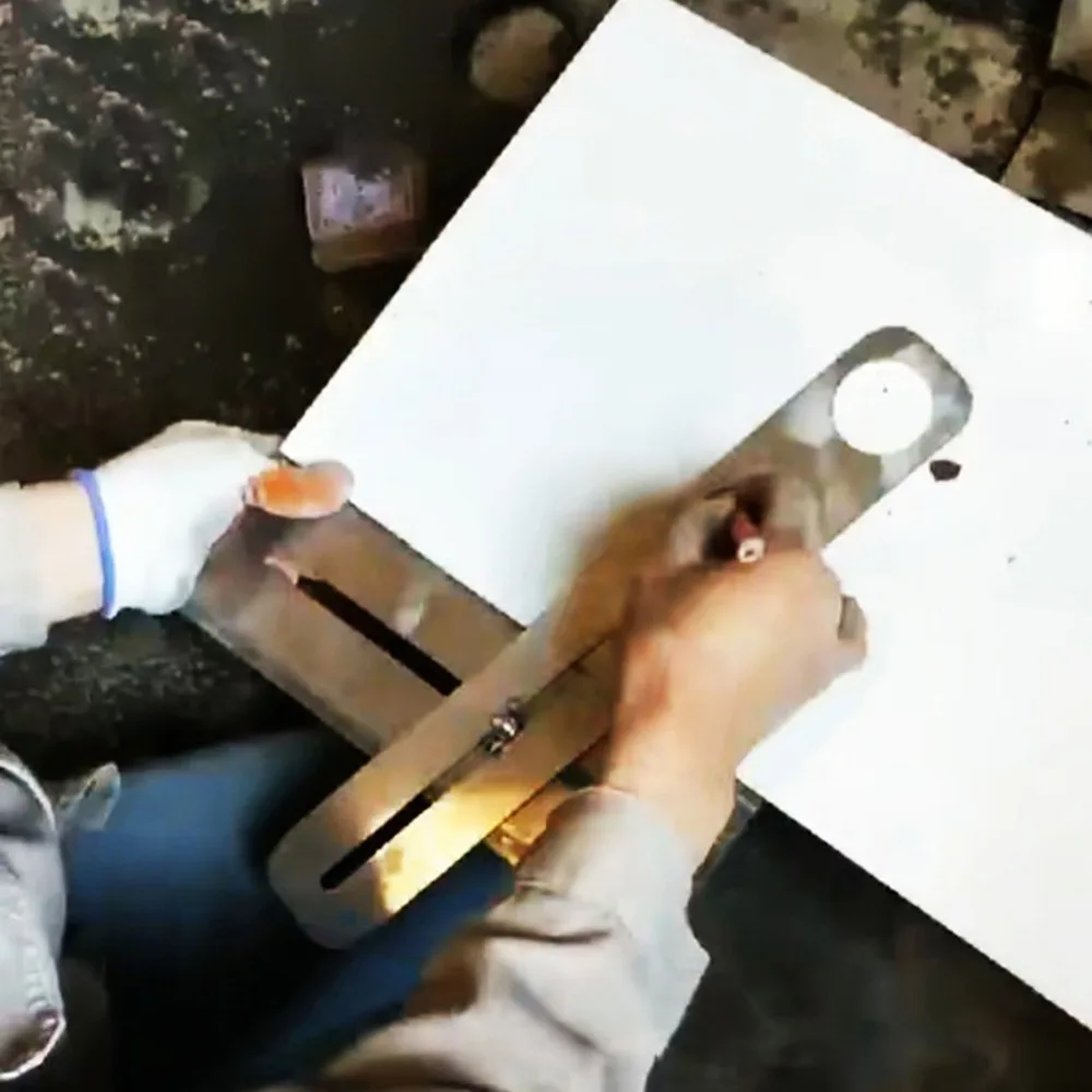 Localizzatore Fori Per Piastrelle In Acciaio Inox - Strumento Regolabile 360&deg; Per Marmo, Ceramica, Legno