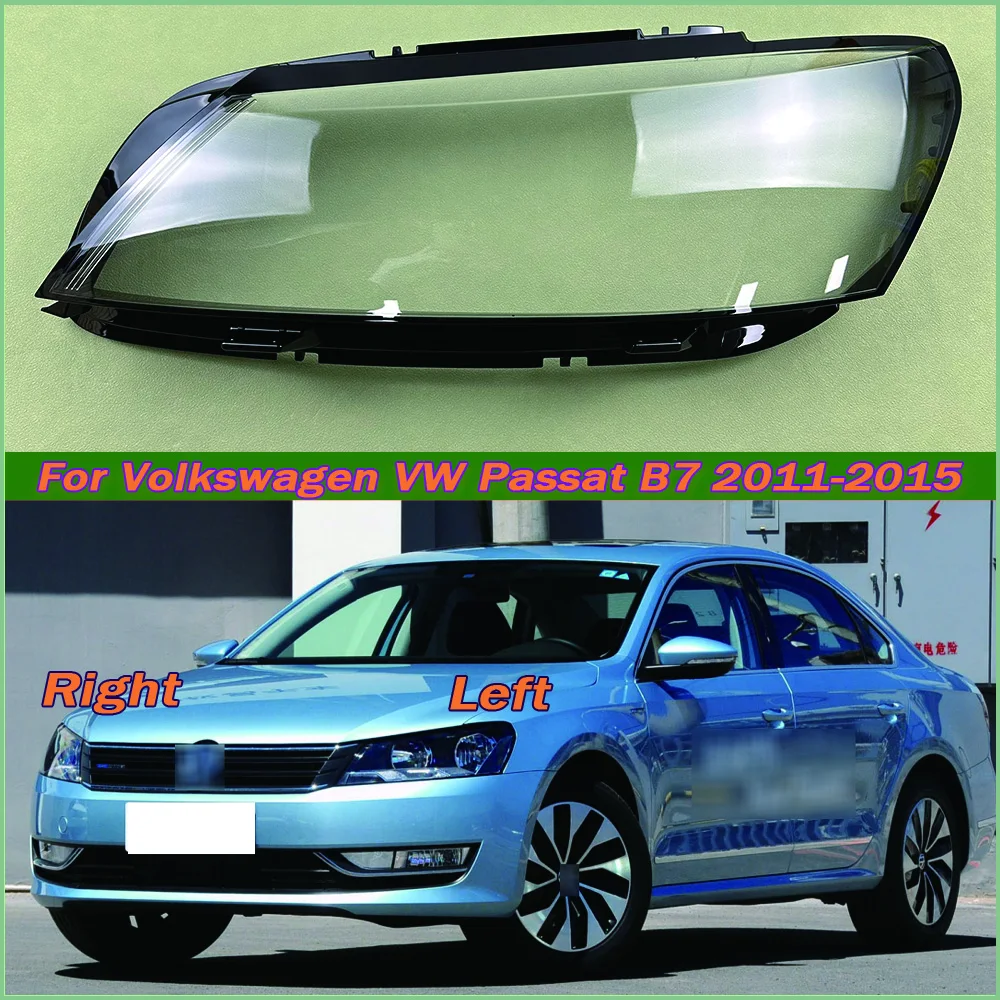 

For Volkswagen VW Passat B7 2011-2015 Headlight Cover Headlamp Shell Transparent Lampshade Case Plexiglass Replace Original Lens