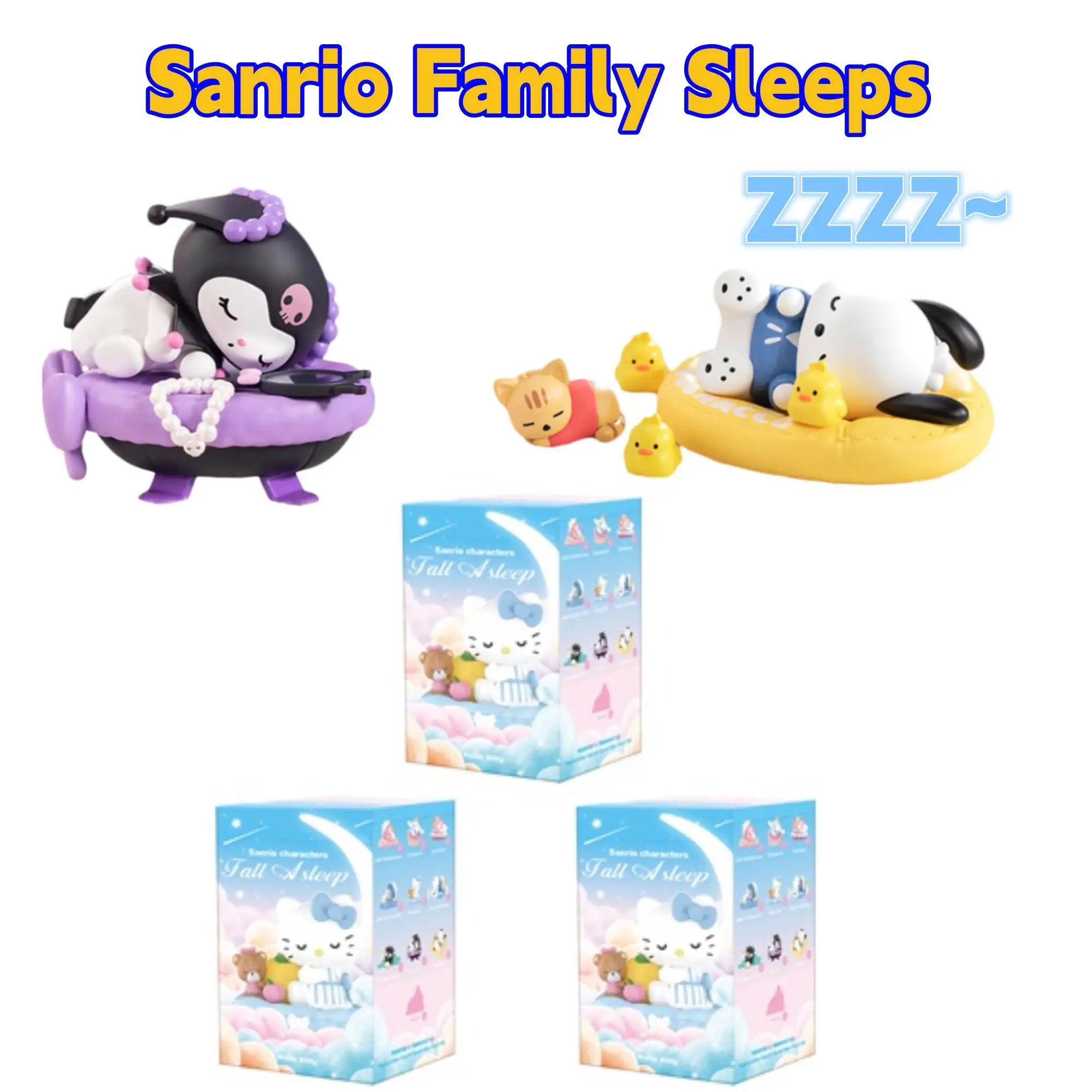 

Семейная модель Sanrio для сна в спокойном стиле, серия Hello Kitty Kuromi Jade Dog Kawaii Coolmy, игрушки ручной работы для девочек, подарки