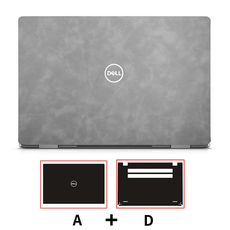Elegant Leather Full Body Laptop Case with Stylish Sticker Cover
