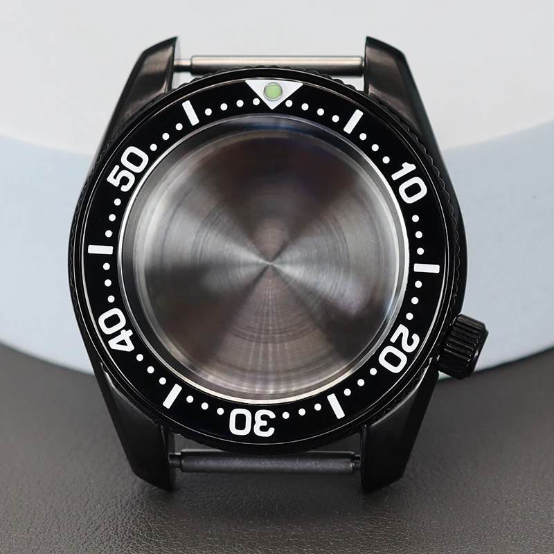 42Mm Black Man Watch Case Parts Modificato Seiko Spb185/Spb187J1 Per Nh34 Nh35 Nh36 Movimenti 28.5Mm Quadrante Vetro Zaffiro