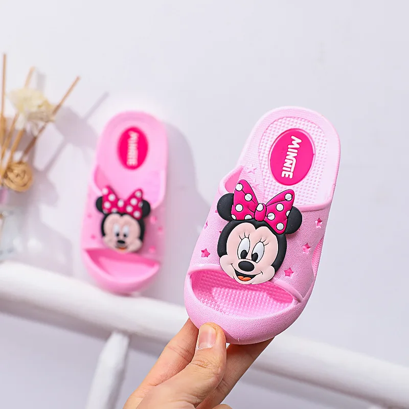 

New Disney Children's Baby Cartoon Mickey Mouse Princess Elsa Boy Girl Non-slip Soft Bottom Summer Sandals Slippers Beach Shoes
