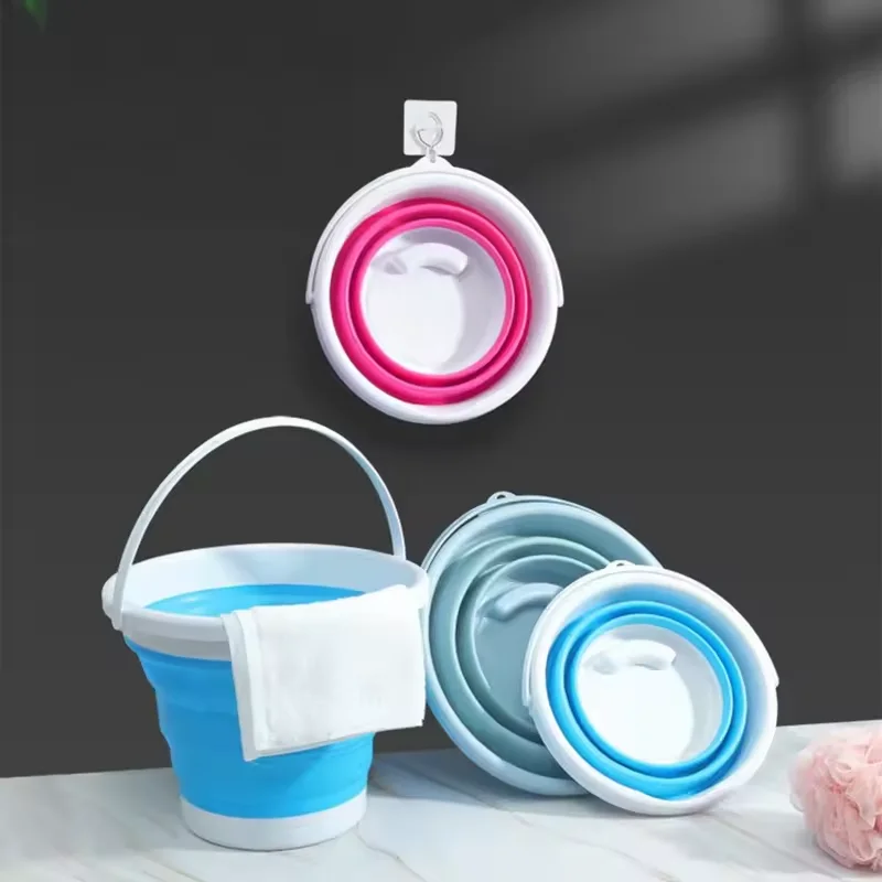 Folding bucket 3L Collapsible Bucket Portable Folding Water Bucket Car Washing Fishing Household Plastic Travel Outdoor Camping