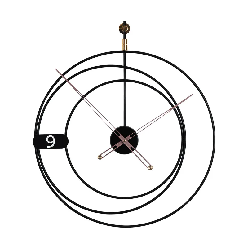 

Simple Wrought Iron Wall Hanging Clock Room Light Luxury Wall Clock European Light Luxury Home Clock Hanging Modern Hanging Wall