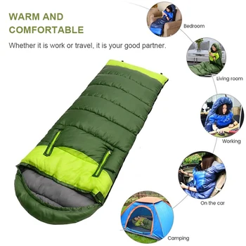 Camping Sleeping Bag Ultralight Waterproof 4 Season Warm Envelope Backpacking Sleeping Bag for AdultsOutdoor Traveling Hiking 4
