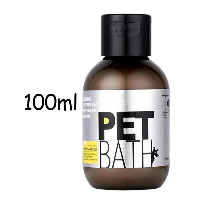 Pet Shampoo For Dogs 100ml Cats Plant Extract Shampoo For Smoother Hair Puppies Bath Gel For Smelly Odor Kitten Mild Washing