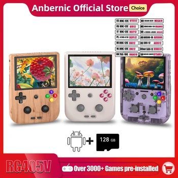 ANBERNIC RG405V Retro Handheld Game Console Android 12 System Built-in 128G TF Card 3172 Games 4.0 Inch IPS Touch Screen 5500mAh